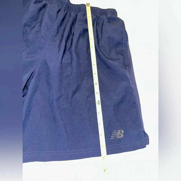 NB New Balance Quick-Dry Brief Lined Running Shorts Men's Sz M 30-32 Navy Blue - Picture 4 of 5